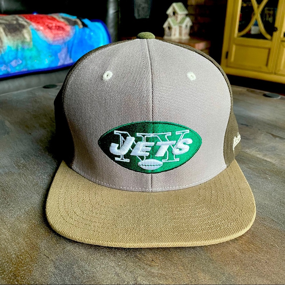 Mitchell & Ness NFL New York Jets Brown Snapback Hat Excellent LN Condition!